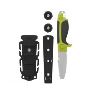 Gear Aid TANU™ NavGreen Dive and Rescue Knife + B.C.D. Adaptor